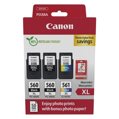 Canon PG-560 2x + CL-561 3712C012 color (CMYK) multipack of original cartridges
