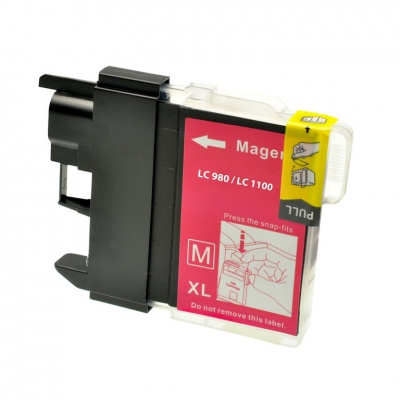 Brother LC-980/LC-985/LC-1100 magenta compatible inkjet cartridge
