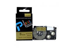 Casio XR-6GD1 6mm x 8m black / gold, compatible tape