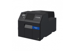 Epson ColorWorks C6000 Series colour label printer, 112 mm media, 85 mm/s, cutter, Ethernet, USB, black