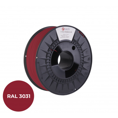 C-Tech 3DF-P-PETG1.75-3031 3D filament, PREMIUM LINE, PETG, RAL3031, 1,75mm, 1000g, Oriental red