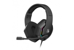A4Tech Bloody G260P, headphones with microphone, volume control, black, gaming headset, 3.5 mm jack + USB