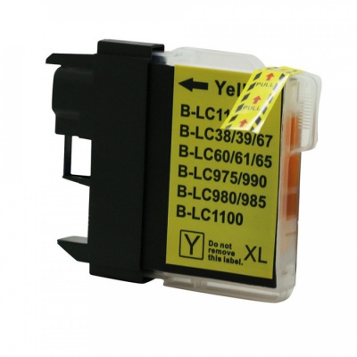 Brother LC-980/LC-985/LC-1100 yellow compatible inkjet cartridge