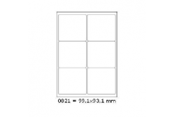 Self-adhesive labels 99,1 x 93,1 mm, 6 labels, A4, 100 sheets