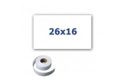 Price labels for labeling pliers, rectangular, 26mm x 16mm, 700pcs, white