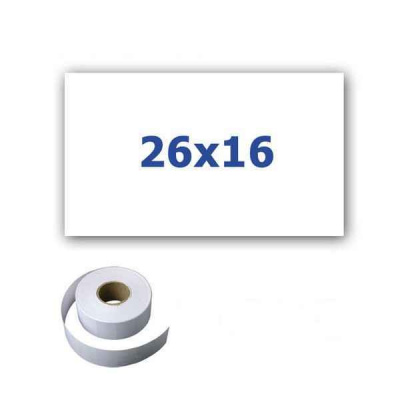 Price labels for labeling pliers, rectangular, 26mm x 16mm, 700pcs, white