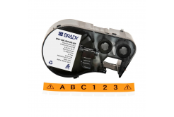 Brady M4C-500-595-OR-BK / 170816, 12.70 mm x 7.62 m, Vinyl, black text / orange tape