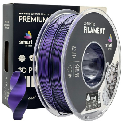 Smart Print FG-S102-E1, 3D filament, PLA Silk, 1,75mm, 1000g, Dual Color, Black, Purple
