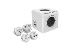 Cubenest - PowerCube, ReWirable USB PD 20W, A+C, grey, POWERCUBE, 4x drawer USB C+A, Power Delivery 20W