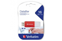 Verbatim 49453 DataBar, USB flash drive, USB 2.0, 16GB, red