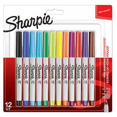 Sharpie 2065408, marker Ultra Fine, mix of colours, 12pcs, 0.5mm, permanent