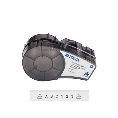 Brady M21-500-403 / 152248, 12.70 mm x 7.62 m, Paper, black text / white tape