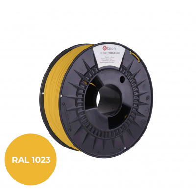 C-Tech 3DF-P-TPU90A-1.75-1023 3D filament, PREMIUM LINE, TPU 90A, flexible, RAL1023 1,75mm, 1000g, Traffic yellow