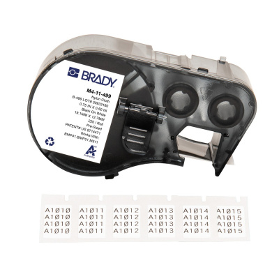 Brady M4-11-499 / 170796, 19.05 mm, Nylon, black text / white tape