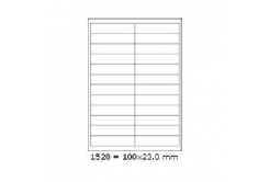 Self-adhesive labels 100 x 23 mm, 24 labels, A4, 100 sheets