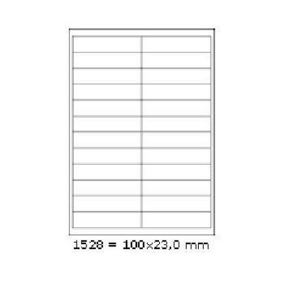 Self-adhesive labels 100 x 23 mm, 24 labels, A4, 100 sheets