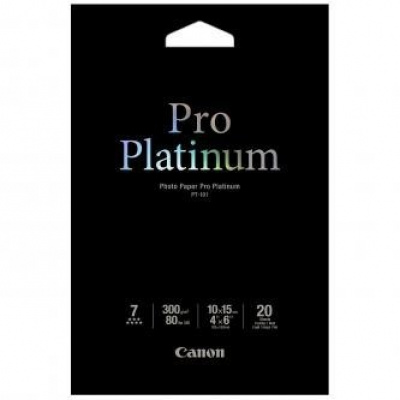 Canon Photo Paper Pro Platinum 2768B013, 300 g/m2, 10x15cm, 20pcs, glossy, white, photo paper