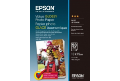 Epson Value Glossy Photo Paper C13S400038, 183 g/m2, 10x15cm, 50pcs, glossy, white, photo paper