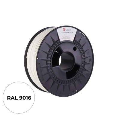 C-Tech 3DF-P-TPU90A-1.75-9003 3D filament, PREMIUM LINE, TPU 90A, flexible, RAL9003 1,75mm, 1000g, Traffic white