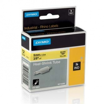 Dymo Rhino 18054, S0718290, 9mm x 1,5m black text / yellow tape, original tape