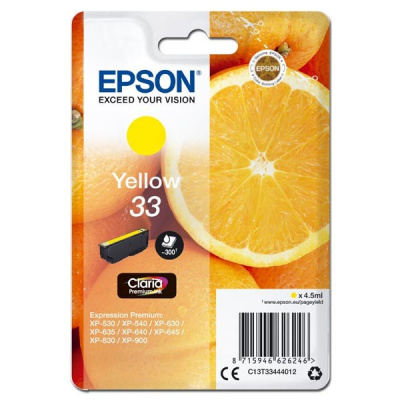 Epson T33 C13T33444012 yellow original ink cartridge