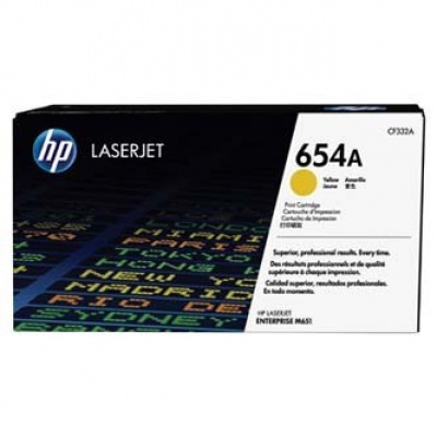 HP 654A CF332A yellow original toner