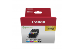 Canon CLI-551 6509B015 color (CMYK) multipack original ink cartridge