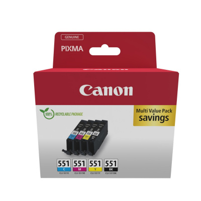 Canon CLI-551 6509B015 color (CMYK) multipack original ink cartridge