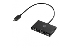 HP USB-C multi-port hub 3-port, Z6A00AA, black, cable length 30 cm, 2x USB Type-A, 1x USB 2.0 Type-A