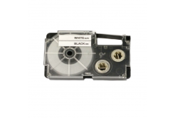 Casio XR-18HMWE, 18mm x 5,5m black text / white tape, flexible compatible tape