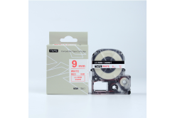 Epson LK-SS9RW, 9mm x 9m, red text / white tape, compatible tape
