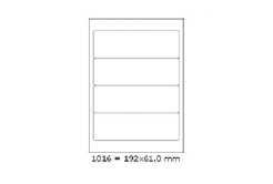 Self-adhesive labels 192 x 61 mm, 4 labels, A4, 100 sheets