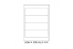 Self-adhesive labels 192 x 61 mm, 4 labels, A4, 100 sheets