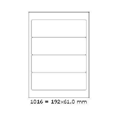 Self-adhesive labels 192 x 61 mm, 4 labels, A4, 100 sheets