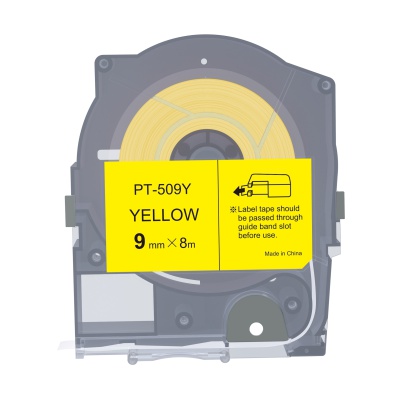 Max LM-509Y, 9mm x 8m, yellow compatible tape