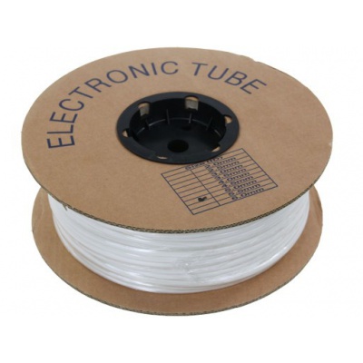 PVC oval marking tube, diameter 1,3-2,2mm, cross section 0,25-0,5mm, white, 100m