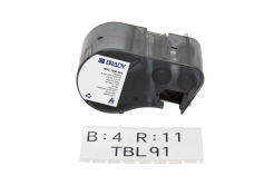 Brady M5C-1500-422 / 170859, 38.10 mm x 7.62 m, Polyester, black text / white tape