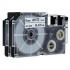 Casio XR-6WE, 6mm x 8m black / white, compatible tape