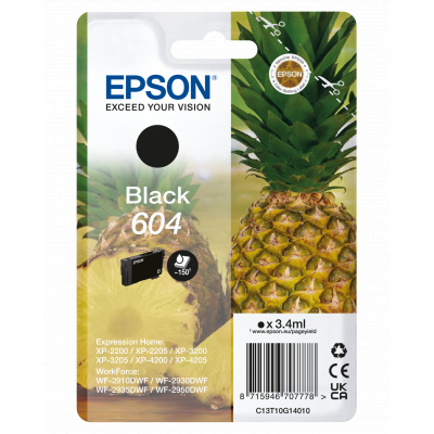 Epson 604 T10G140 C13T10G14010 black original ink cartridge