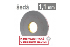 3M VHB™ 4941-P, tl. 1,1 mm; světle šedá oboustranně velmi silně lepicí akrylová páska 25 mm x 33 m