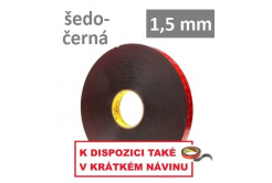 3M VHB™ 5962-F, tl. 1,5 mm; šedočerná oboustranně lepicí akrylová páska 12 mm x 3 m