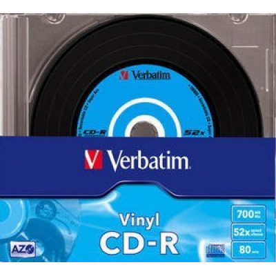 VERBATIM CD-R(10-Pack)Slim/vinyl/DLP/52x/700MB