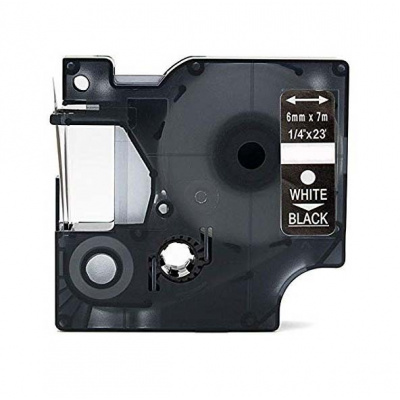 Dymo 43621, 6mm x 7m, white / black