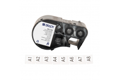 Brady M4-7-422 / 170735, 12.70 mm x 12.70 mm, Polyester, black text / white tape