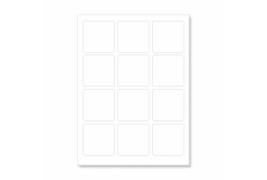 Self-adhesive labels 60 x 60 mm, 12 labels, A4, 100 sheets