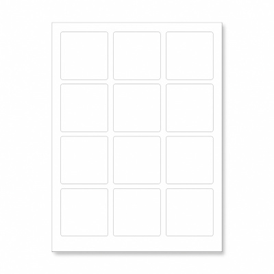 Self-adhesive labels 60 x 60 mm, 12 labels, A4, 100 sheets