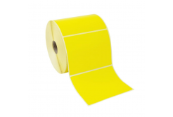 Self-adhesive labels 100x150 mm, 350 pcs, yellow paper for TTR, roll