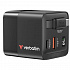 VERBATIM GaN Wall Charger, With Cable, USB-C, USB-A, Black