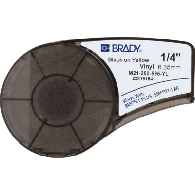 Brady M21-250-595-YL / 139745, vinyl tapes, 6.35 mm x 6.40 m