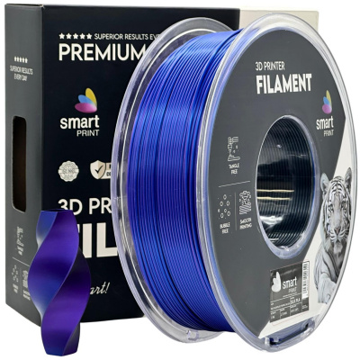 Smart Print FG-S117-E1, 3D filament, PLA Silk, 1,75mm, 1000g, Tri Color, Blue, Purple, Black